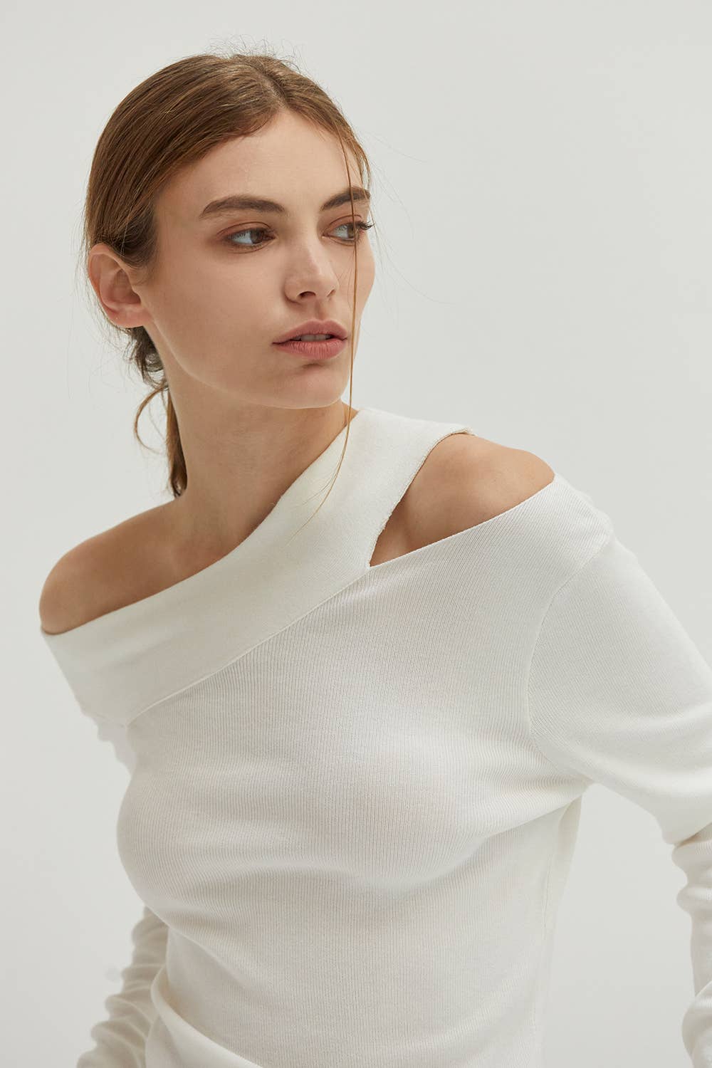 asymmetrical white top