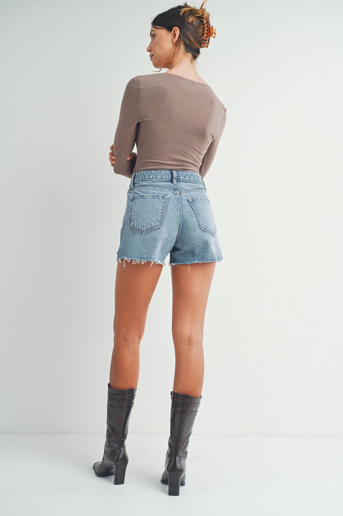 Vintage Frayed Hem Shorts