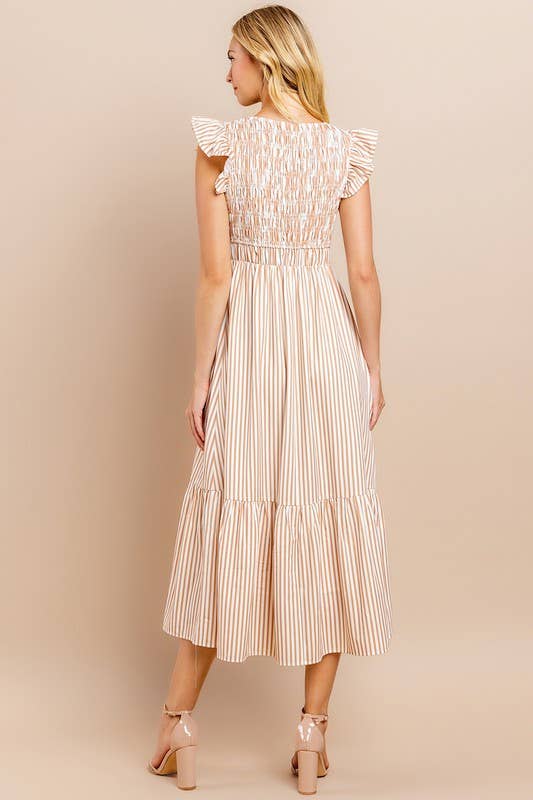 Penelope Striped Midi Dress