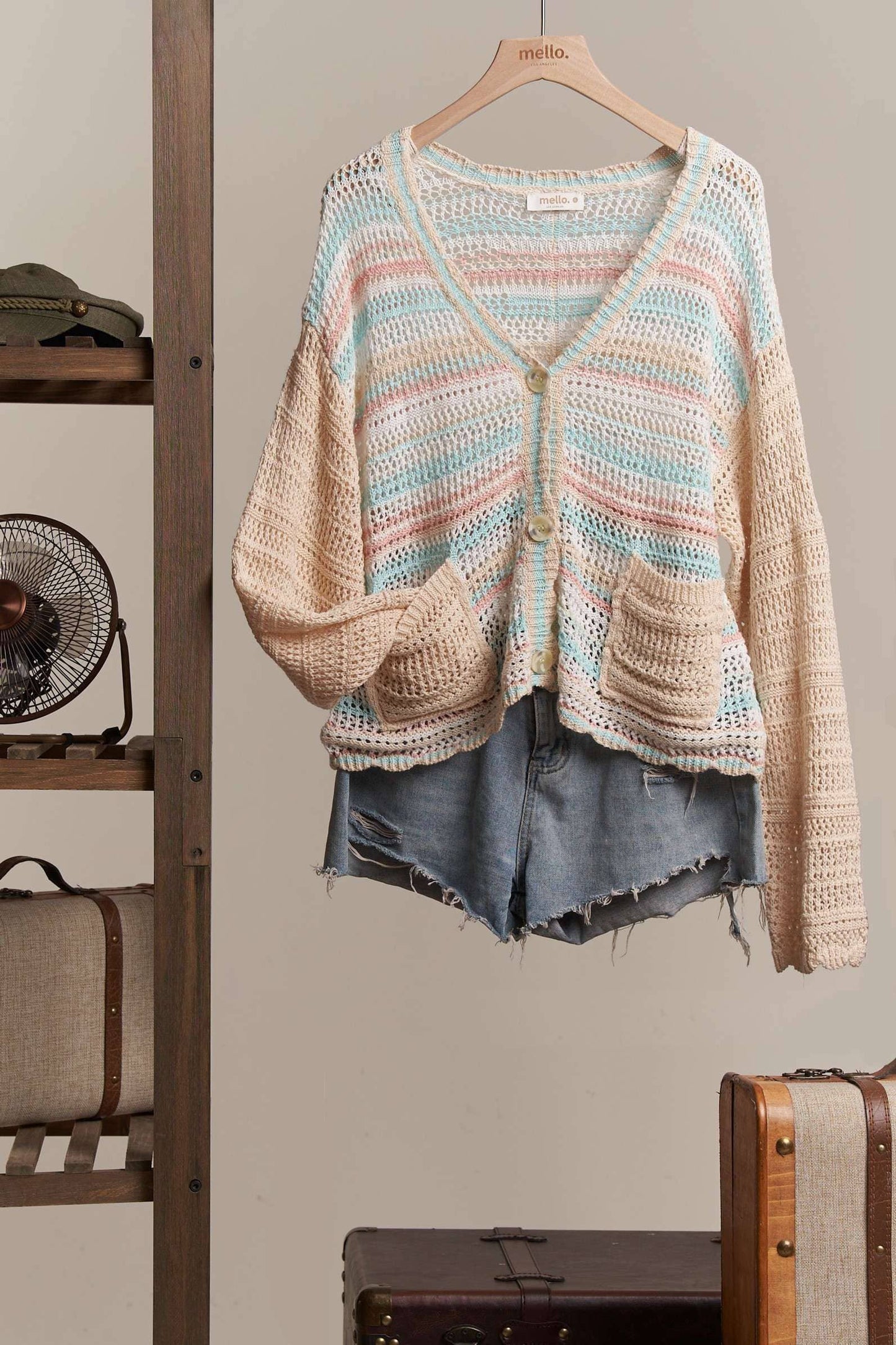 Cotton Candy Striped Cardigan