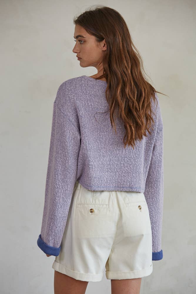 by together lavender crop sweater