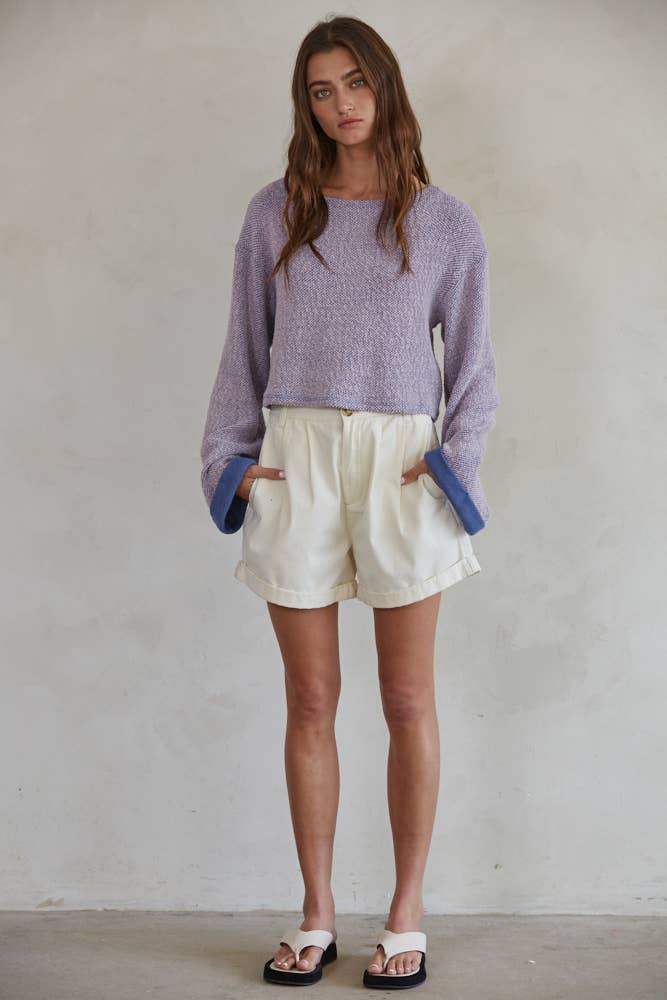 by together lavender crop sweater