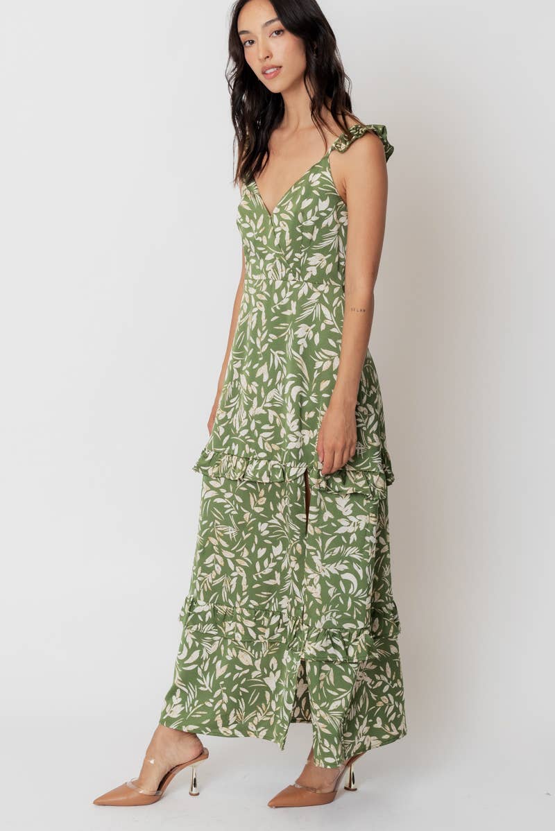 Olive You Satin Maxi