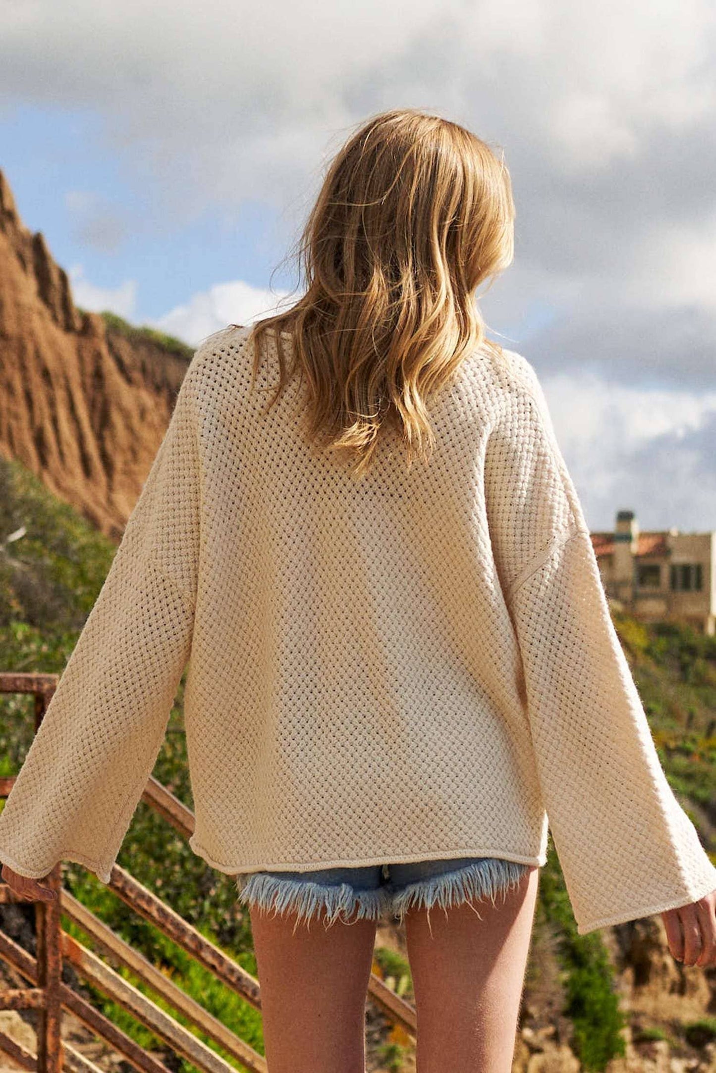 ivory bell sleeve sweater