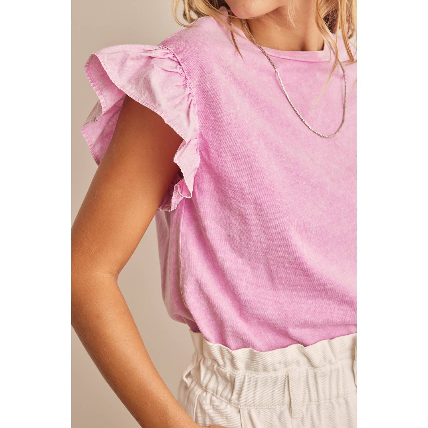 mineral ruffle tee