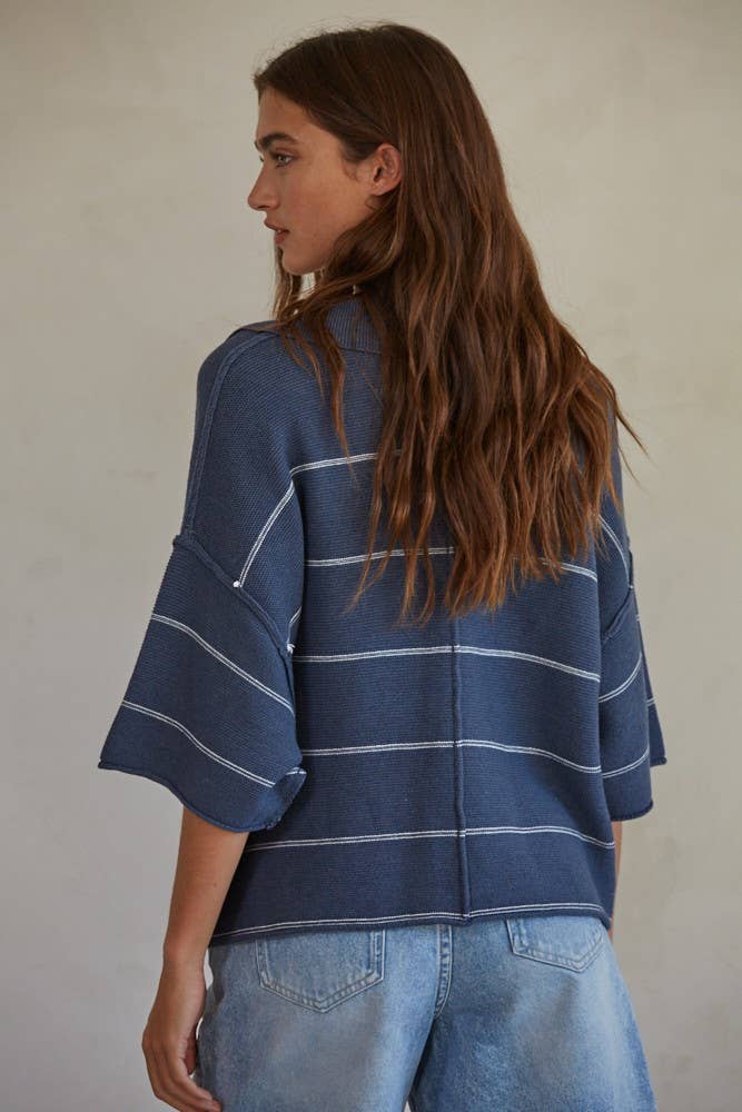 boho polo sweater