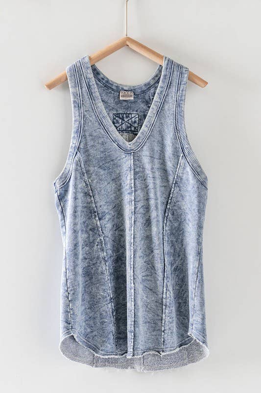 Vintage Terry Tank - Denim