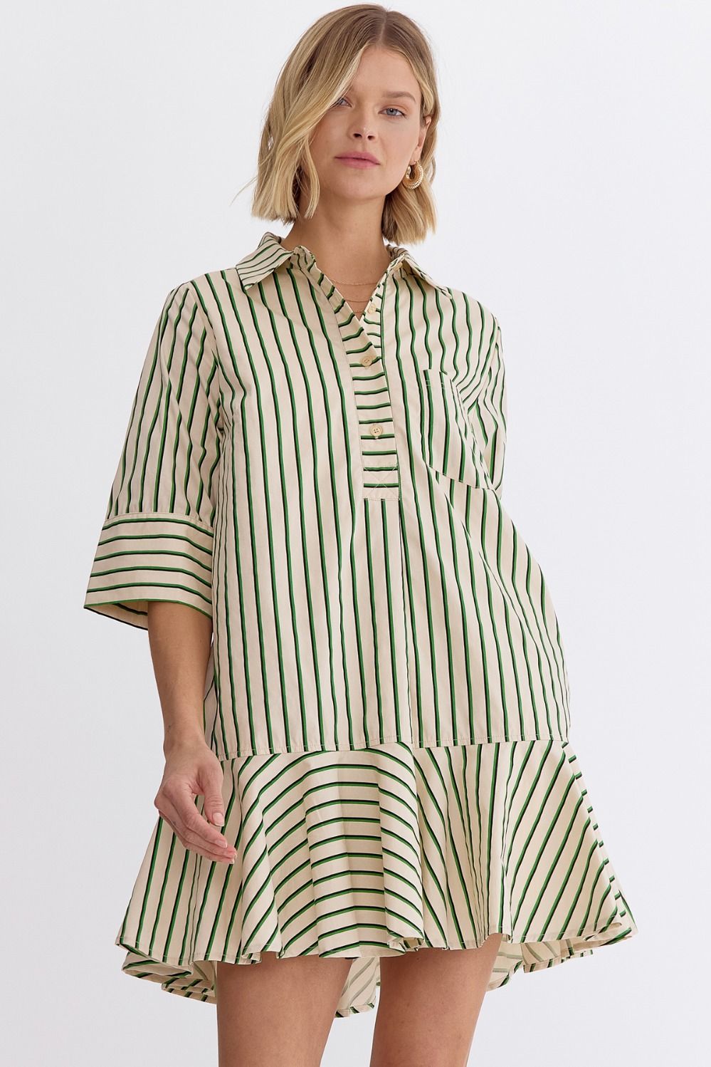 tuckernuck green shirt dress