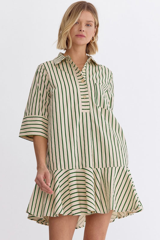 tuckernuck green shirt dress