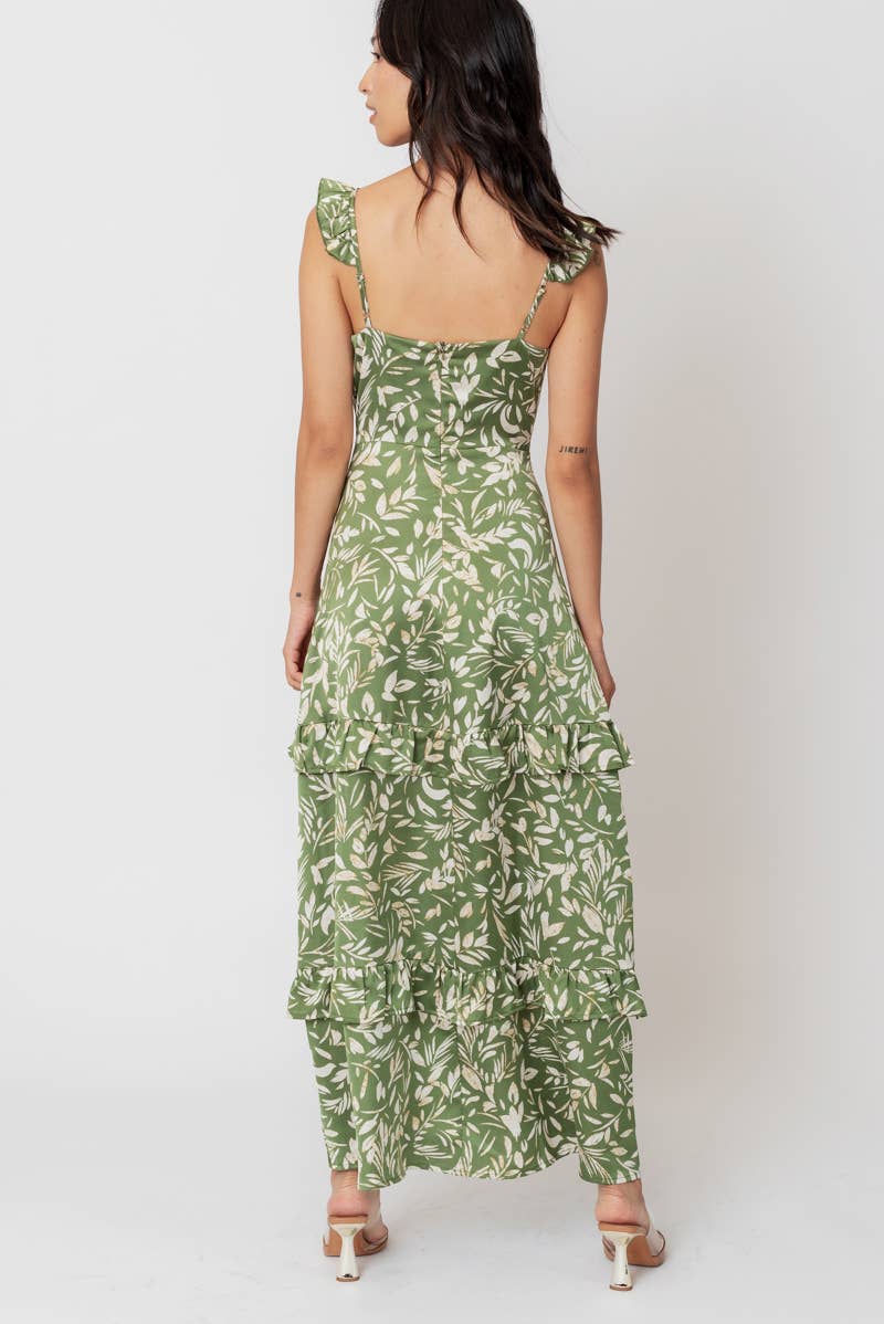 Olive You Satin Maxi