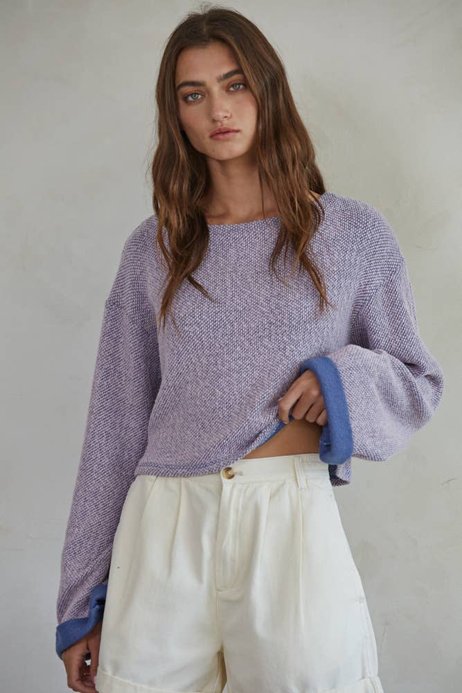 by together lavender crop sweater