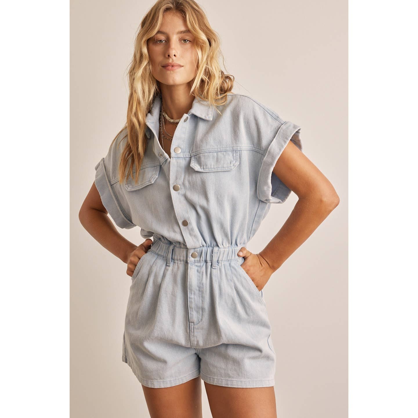 Denim Romper