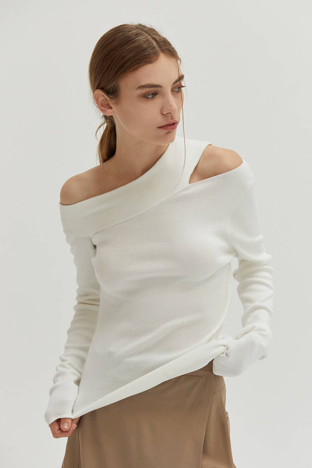 asymmetrical white top