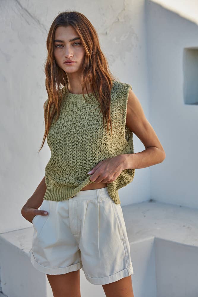 olive sweater vest